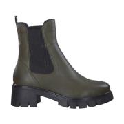 Groene Casual Gesloten Enkellaarsjes Tamaris , Green , Dames