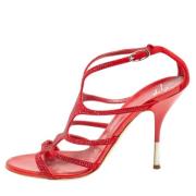 Pre-owned Suede sandals Giuseppe Zanotti Pre-owned , Red , Dames
