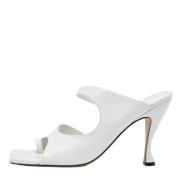 Pre-owned Leather sandals Bottega Veneta Vintage , White , Dames