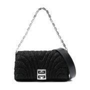 Zwarte Zachte Satijnen Schoudertas Givenchy , Black , Dames