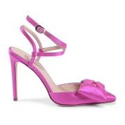 Chique Satijnen Enkelband Stiletto Pump Dee Ocleppo , Pink , Dames