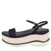 Pre-owned Suede sandals Miu Miu Pre-owned , Black , Dames