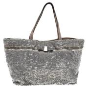 Pre-owned Leather totes Salvatore Ferragamo Pre-owned , Gray , Dames