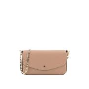 Stijlvolle Pochette met Kettingriem Pourchet Paris , Brown , Dames