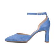 Blauwe Elegante Pumps met Enkelbandje Unisa , Blue , Dames