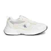 Witte Mesh Tennissneakers Calvin Klein Jeans , White , Dames