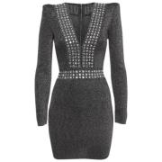 Pre-owned Fabric dresses Balmain Pre-owned , Gray , Dames