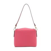 Fuchsia Schoudertas met Compartimenten Pourchet Paris , Pink , Dames