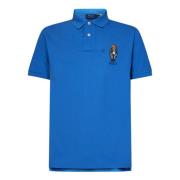 Blauw Polo Shirt met Polo Bear Borduurwerk Ralph Lauren , Blue , Heren