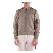 Klassieke Bomberjack met Ritssluiting Alpha Industries , Beige , Heren