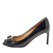 Pre-owned Leather heels Salvatore Ferragamo Pre-owned , Black , Dames