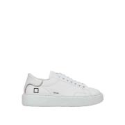 Witte Leren Sneakers Vrouwen Italië D.a.t.e. , White , Dames