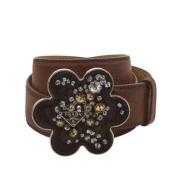Pre-owned Leather belts Prada Vintage , Brown , Dames
