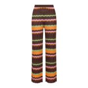 Gestreepte Wijde Broek Maliparmi , Brown , Dames