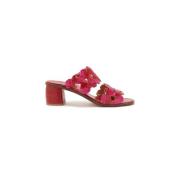 Geometrische Middenhak Leren Sandalen Maliparmi , Multicolor , Dames