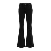 Zwarte Denim Flared Jeans Liu Jo , Black , Dames