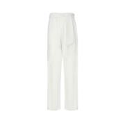 Witte Linnen Blend Broek met Sjaal Riem Mariuccia Milano , White , Dam...