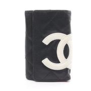 Pre-owned Leather key-holders Chanel Vintage , Black , Unisex