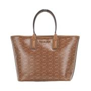 Jacquard Logo Tote Bag Michael Kors , Brown , Dames