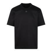 Metal FF Detail T-Shirt Fendi , Black , Heren