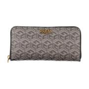 Elegante Zip Wallet met meerdere compartimenten Guess , Black , Dames