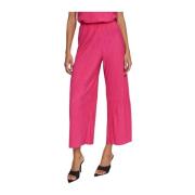 Hoge Taille Geplooide Damesbroek Vila , Pink , Dames