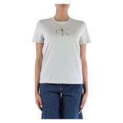 Katoen Logo Print T-shirt Calvin Klein Jeans , Gray , Dames