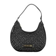 Zwarte Schoudertas met Ritssluiting Love Moschino , Black , Dames