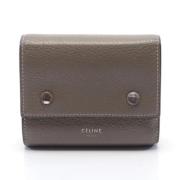 Pre-owned Leather wallets Celine Vintage , Gray , Dames