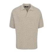 Beige Boucle Gebreide Polo Shirt Represent , Beige , Heren