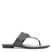 Pre-owned Leather sandals Salvatore Ferragamo Pre-owned , Black , Dame...