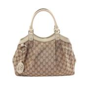 Pre-owned Leather gucci-bags Gucci Vintage , Beige , Dames