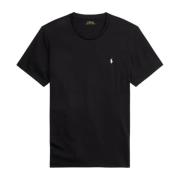 Geborduurde Pony T-shirts en Polos Ralph Lauren , Black , Heren