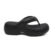 Gratis Fuzzy AD Zwarte Flatform Sandalen Melissa , Black , Dames