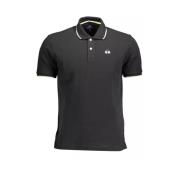 Zwart Katoenen Polo Shirt met Borduursel La Martina , Black , Heren