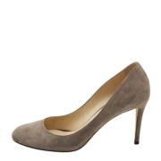 Pre-owned Suede heels Jimmy Choo Pre-owned , Gray , Dames