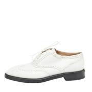 Pre-owned Leather flats Burberry Vintage , White , Dames