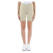 Geribbelde Lyocell Shorts met Elastische Taille Calvin Klein Jeans , G...