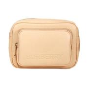 Korrelig leren cameratas Crossbody tas Burberry , Beige , Dames