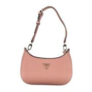 Luxe Mini Meridian Handtas met Contrastdetails Guess , Pink , Dames