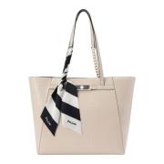 Elegante Avorio Shopper Tas Pollini , Beige , Dames