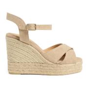 Blaudell/8Ed/002 11 cm sleehakken Castañer , Beige , Dames