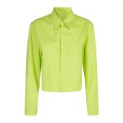 Stijlvolle Lange Mouw Shirt MM6 Maison Margiela , Yellow , Dames