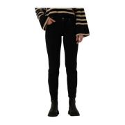 Hoge Straight Leg Jeans Elly My Essential Wardrobe , Black , Dames