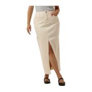 Witte Midi Rok Tristie Ydence , Beige , Dames