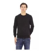 Monogram Crewneck Sweater Baldinini , Black , Heren