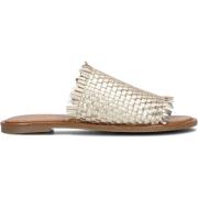 Gouden Leren Slippers Lina Locchi , Yellow , Dames