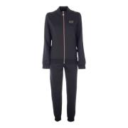 Zwart Organisch Katoenen Jogger Set Emporio Armani EA7 , Black , Dames