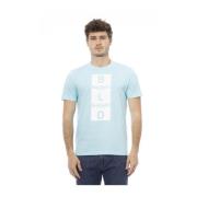 Stijlvol Blauw T-shirt met Frontprint Baldinini , Blue , Heren