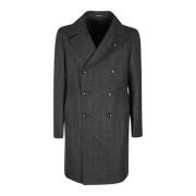 Single-Breasted Coats Tagliatore , Black , Heren